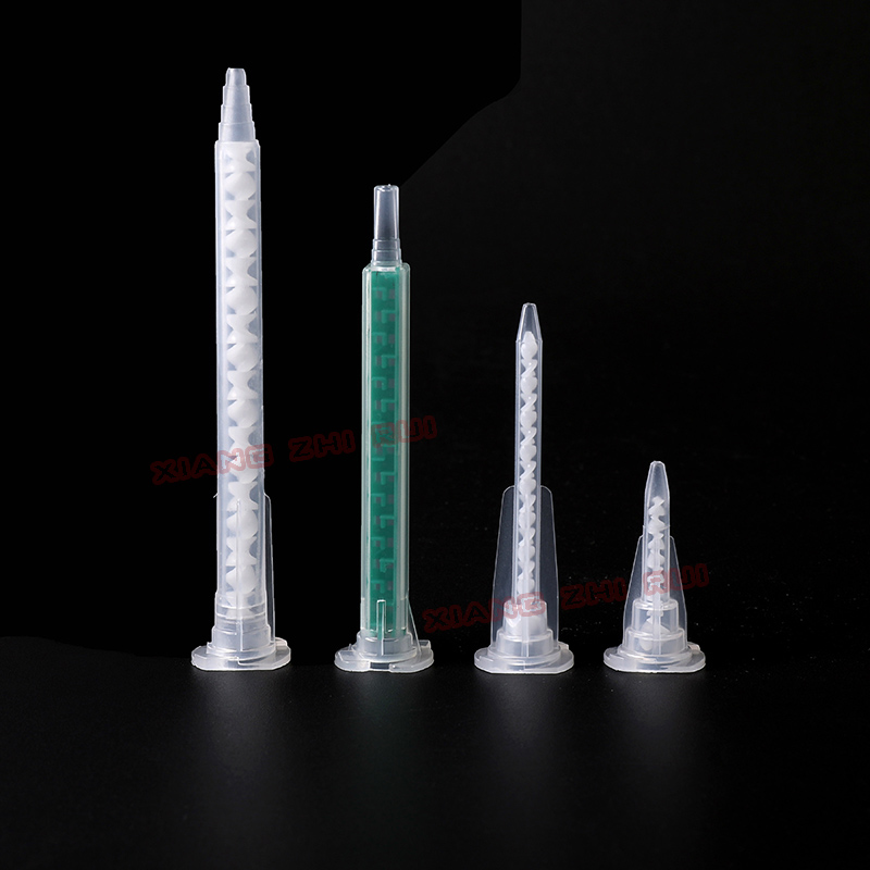 เครื่องผสมเรซินแบบคงที่สีเขียว ma3.0-17s หัวฉีดผสมท่อสี่เหลี่ยมผสมวัสดุอีพอกซีเรซิน